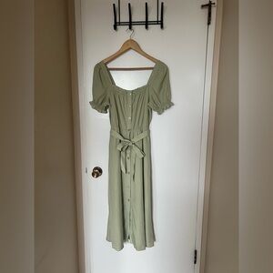 EVERNEW Cute Sage Green Dress